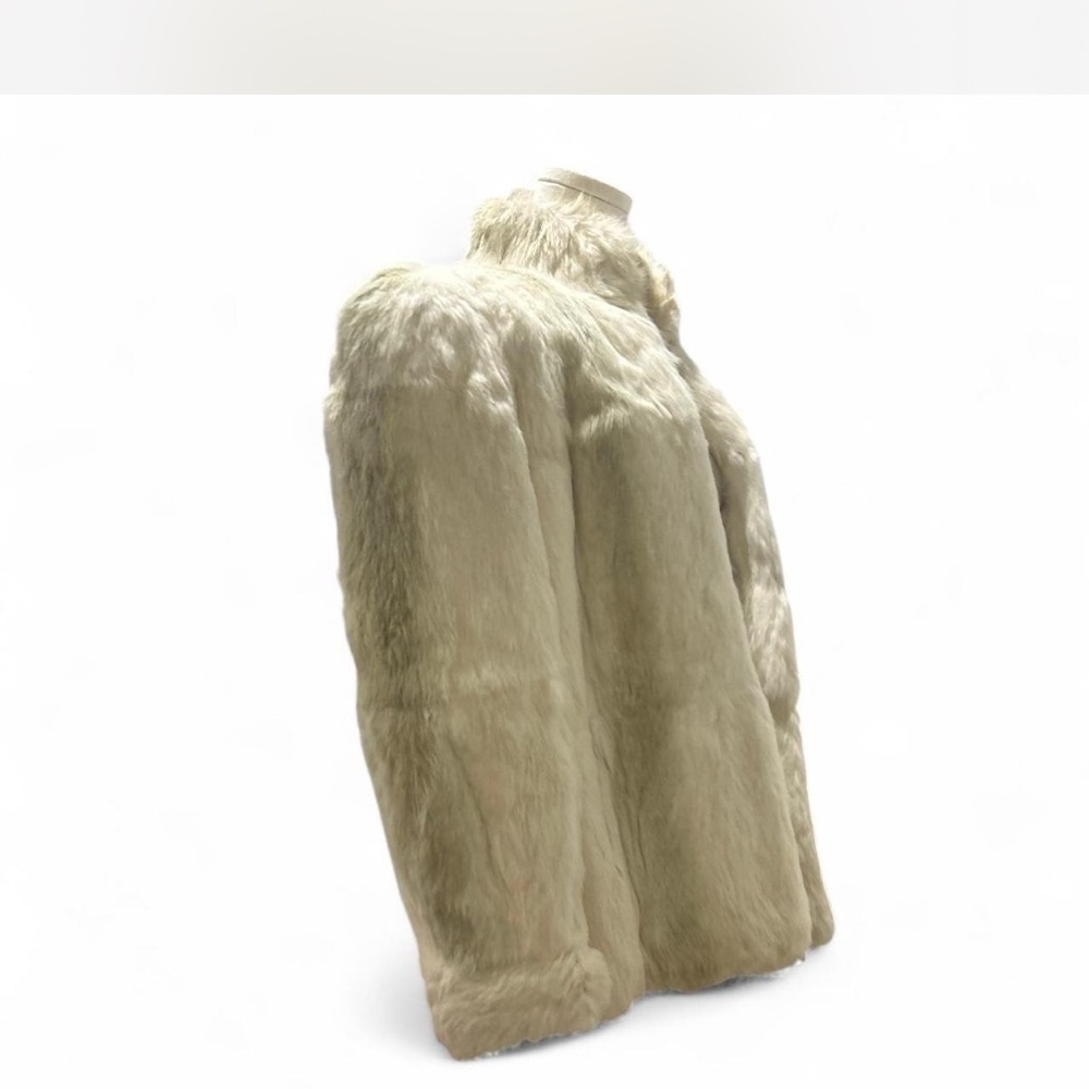 Vintage Genuine Fur Coat in White & Blond Hues Woman's Oversized Small - Picture 2 of 11